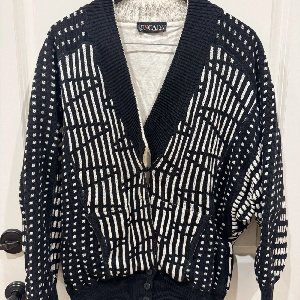 ESCADA vintage 80’s Knit Jacket Cardigan EU38/S/M EUC
